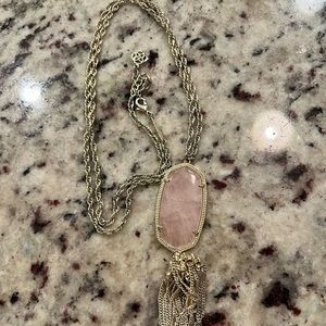 Kendra Scott Rosy Quartz Rayne Necklace